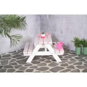 Minnie kinderpicknicktafel roze/wit