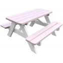 Minnie kinderpicknicktafel roze/wit