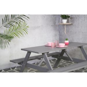 Remia houten picknicktafel grijs