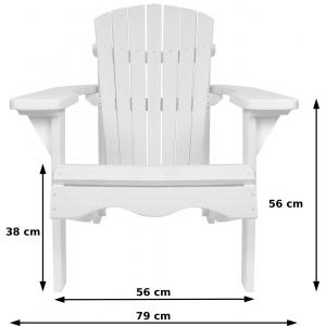 Jumbo Canadian chair 1-zits houten tuinbank wit