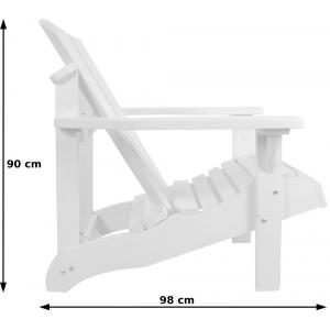 Jumbo Canadian chair 1-zits houten tuinbank wit