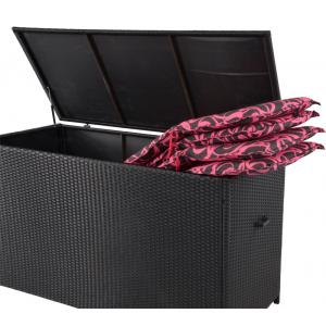 Kussenbox wicker zwart