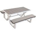 Aluminium picknicktafel 160cm wit