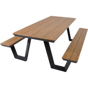 Arezzo aluminium picknicktafel rechthoekig