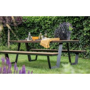 Arezzo aluminium picknicktafel rechthoekig