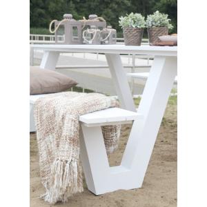 Breeze aluminium picknicktafel wit