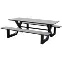 Family aluminium picknicktafel grijs