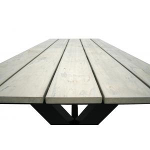 Family aluminium picknicktafel zand