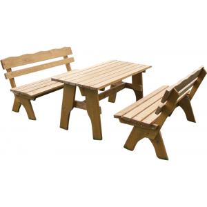 Freital 3-delig houten picknictafel 150cm