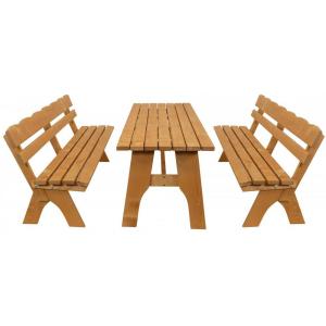 Freital 3-delig houten picknictafel 200cm