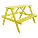 Trendy kinderpicknicktafel geel